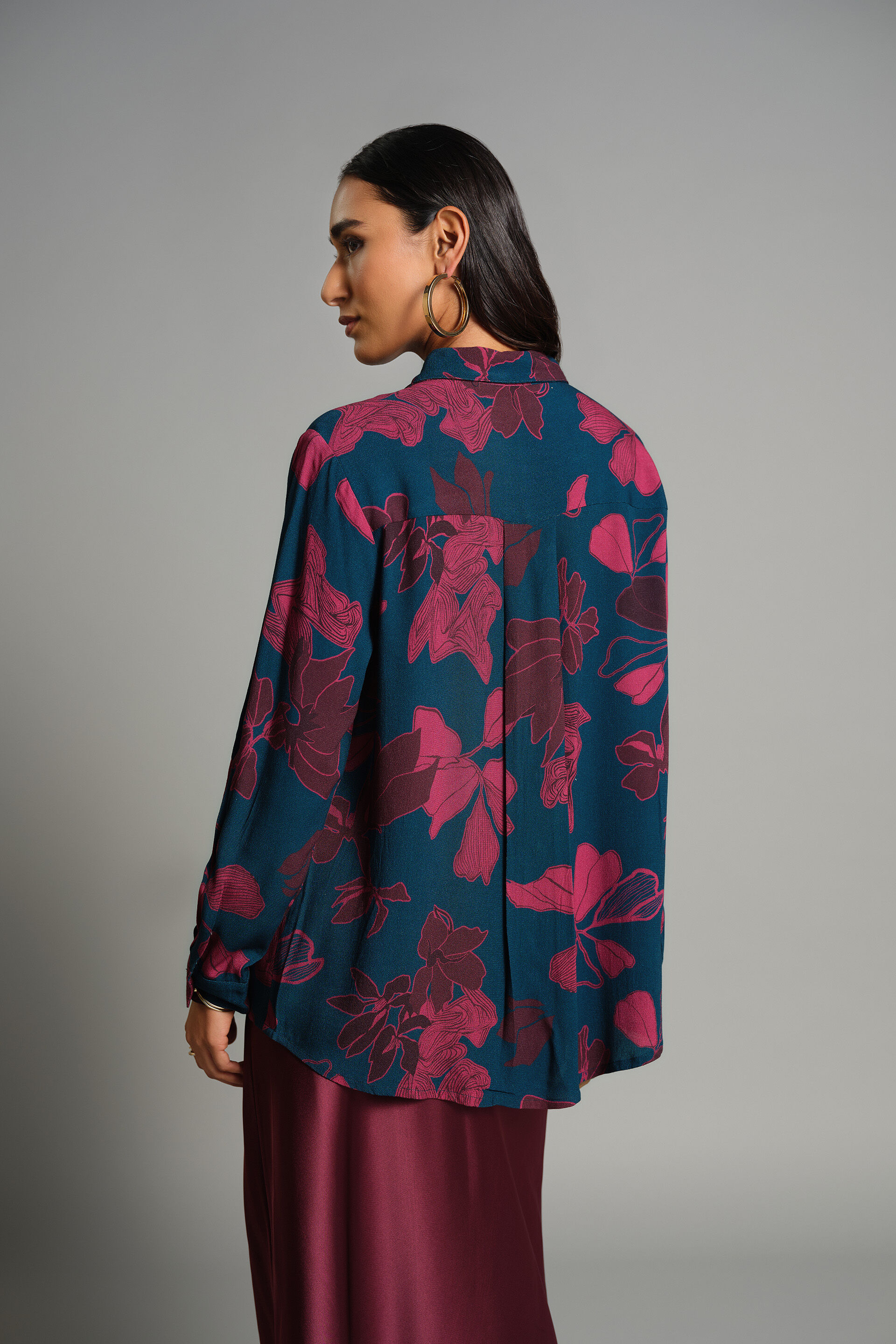 Florals Of The Season Top, Wine, image 5